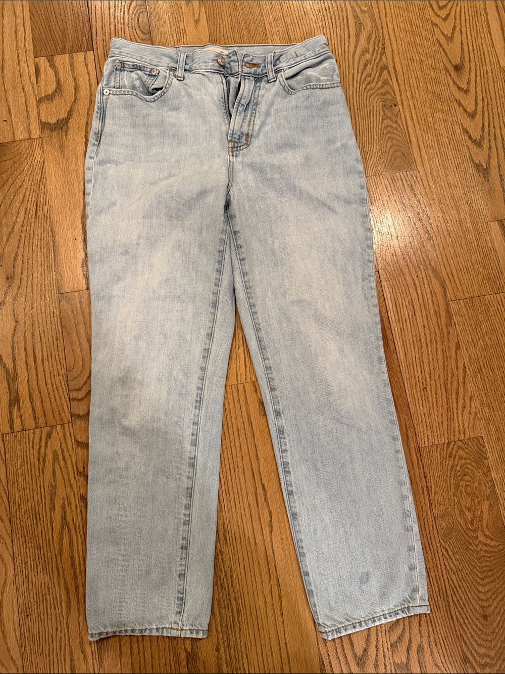 Madewell Light Blue High-Rise Straight Leg Jeans